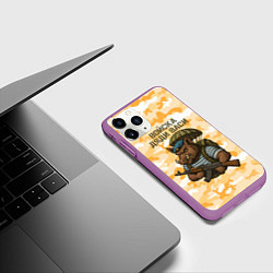 Чехол iPhone 11 Pro матовый Войска дяди Васи ВДВ, цвет: 3D-фиолетовый — фото 2