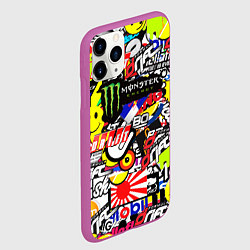 Чехол iPhone 11 Pro матовый Monster energy брендовый стиль, цвет: 3D-фиолетовый — фото 2