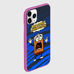 Чехол iPhone 11 Pro матовый Мне срочно нужен отпуск - батарейка, цвет: 3D-фиолетовый — фото 2