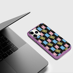 Чехол iPhone 11 Pro матовый Советские билеты транспорта, цвет: 3D-фиолетовый — фото 2