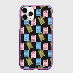 Чехол iPhone 11 Pro матовый Советские билеты транспорта, цвет: 3D-фиолетовый