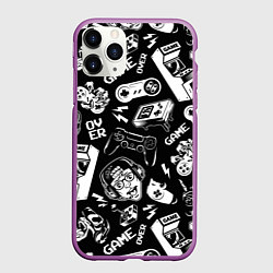 Чехол iPhone 11 Pro матовый Retro gamer pattern