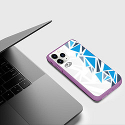Чехол iPhone 11 Pro матовый Субару - фрагменты, цвет: 3D-фиолетовый — фото 2