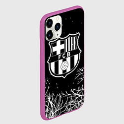 Чехол iPhone 11 Pro матовый Barcelona деревья белые ночь, цвет: 3D-фиолетовый — фото 2