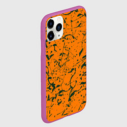 Чехол iPhone 11 Pro матовый Брызги краской, цвет: 3D-фиолетовый — фото 2