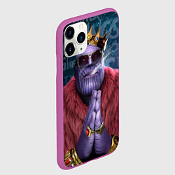 Чехол iPhone 11 Pro матовый Танос с короной, цвет: 3D-фиолетовый — фото 2