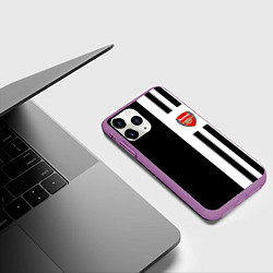 Чехол iPhone 11 Pro матовый Arsenal спорт линии, цвет: 3D-фиолетовый — фото 2