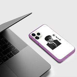 Чехол iPhone 11 Pro матовый Джин bts, цвет: 3D-фиолетовый — фото 2