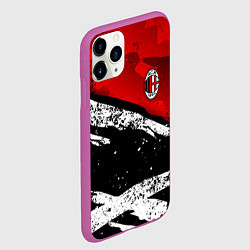 Чехол iPhone 11 Pro матовый ФК Милан - потертости, цвет: 3D-фиолетовый — фото 2
