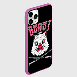 Чехол iPhone 11 Pro матовый Клинок, рассекающий демонов, Иноске, цвет: 3D-фиолетовый — фото 2