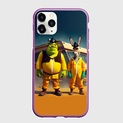 Чехол iPhone 11 Pro матовый Шрек и Данки пустились во все тяжкие