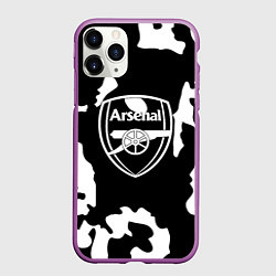 Чехол iPhone 11 Pro матовый Арсенал камуфляжные краски, цвет: 3D-фиолетовый