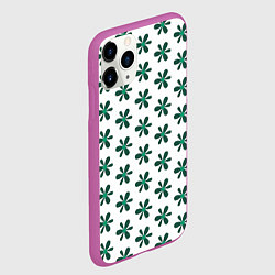 Чехол iPhone 11 Pro матовый Цветочная текстура, цвет: 3D-фиолетовый — фото 2