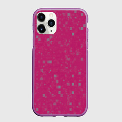 Чехол iPhone 11 Pro матовый Color pink brown squares