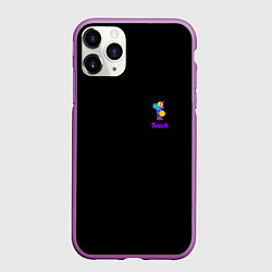 Чехол iPhone 11 Pro матовый Night beach