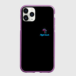 Чехол iPhone 11 Pro матовый Night beach