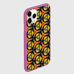 Чехол iPhone 11 Pro матовый Замысловатые соты, цвет: 3D-фиолетовый — фото 2