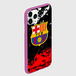 Чехол iPhone 11 Pro матовый Barcelona красно белые краски, цвет: 3D-фиолетовый — фото 2