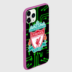 Чехол iPhone 11 Pro матовый Liverpool плата текстура, цвет: 3D-фиолетовый — фото 2