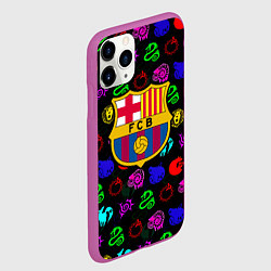 Чехол iPhone 11 Pro матовый Barcelona neon games logo, цвет: 3D-фиолетовый — фото 2