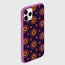Чехол iPhone 11 Pro матовый Фиолетово-розовые персидские звезды, цвет: 3D-фиолетовый — фото 2