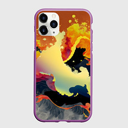 Чехол iPhone 11 Pro матовый Завораживающее пламя
