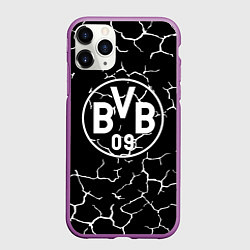 Чехол iPhone 11 Pro матовый Borussia черно белые, цвет: 3D-фиолетовый