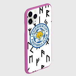 Чехол iPhone 11 Pro матовый Лестер сити символы митстические, цвет: 3D-фиолетовый — фото 2