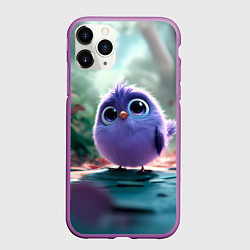 Чехол iPhone 11 Pro матовый Круглый удивленный птенец