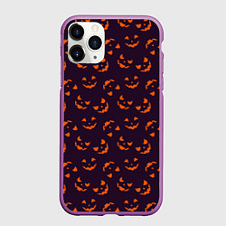 Чехол iPhone 11 Pro матовый Страшно веселый Halloween - паттерн