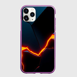 Чехол iPhone 11 Pro матовый Breaking block, цвет: 3D-фиолетовый