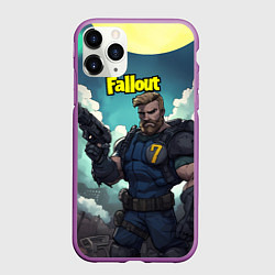 Чехол iPhone 11 Pro матовый Fallout седьмой, цвет: 3D-фиолетовый