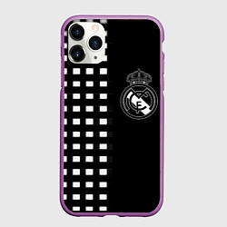 Чехол iPhone 11 Pro матовый Real Madrid клетка