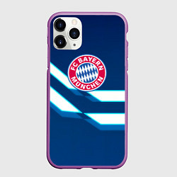 Чехол iPhone 11 Pro матовый Бавария Мюнхен геометрия, цвет: 3D-фиолетовый