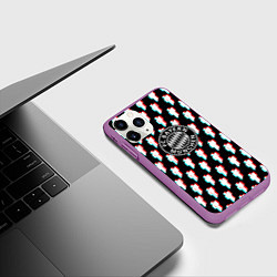 Чехол iPhone 11 Pro матовый Бавария Мюнхен люди, цвет: 3D-фиолетовый — фото 2