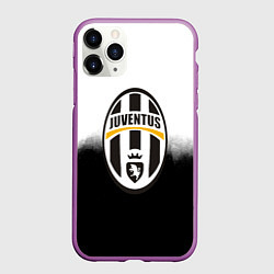 Чехол iPhone 11 Pro матовый Ювентус деревья краски, цвет: 3D-фиолетовый