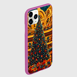 Чехол iPhone 11 Pro матовый Московская новогодняя елка, цвет: 3D-фиолетовый — фото 2