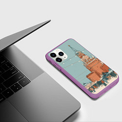 Чехол iPhone 11 Pro матовый Праздничная атмосфера на новый год, цвет: 3D-фиолетовый — фото 2