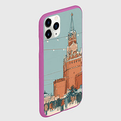 Чехол iPhone 11 Pro матовый Праздничная атмосфера на новый год, цвет: 3D-фиолетовый — фото 2