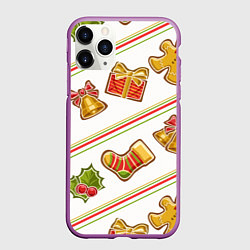 Чехол iPhone 11 Pro матовый Рождественский дух, цвет: 3D-фиолетовый