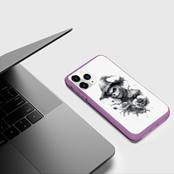 Чехол iPhone 11 Pro матовый Eerie Scarecrow, цвет: 3D-фиолетовый — фото 2