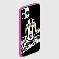 Чехол iPhone 11 Pro матовый Juventus jumsuit line, цвет: 3D-фиолетовый — фото 2