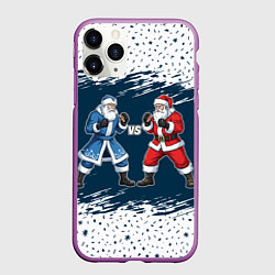 Чехол iPhone 11 Pro матовый Дед Мороз против Санта Клауса - ММА