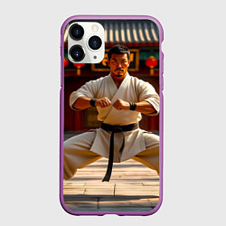 Чехол iPhone 11 Pro матовый Мастер кунг-фу в храме Шаолинь