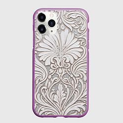 Чехол iPhone 11 Pro матовый Вензельные цветы