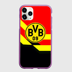 Чехол iPhone 11 Pro матовый Borussia геомтерия спорт, цвет: 3D-фиолетовый