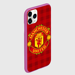 Чехол iPhone 11 Pro матовый Manchester United, цвет: 3D-фиолетовый — фото 2