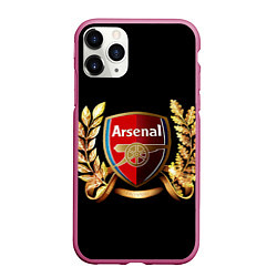 Чехол iPhone 11 Pro матовый Arsenal, цвет: 3D-малиновый