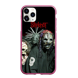 Чехол iPhone 11 Pro матовый Slipknot, цвет: 3D-малиновый