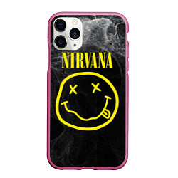 Чехол iPhone 11 Pro матовый Nirvana Smoke, цвет: 3D-малиновый